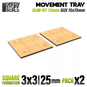   Green Stuff World MDF Movement Trays - Slimfit Square 75x75mm