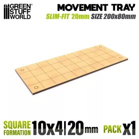   Green Stuff World MDF Movement Trays - Slimfit Square 200x80mm