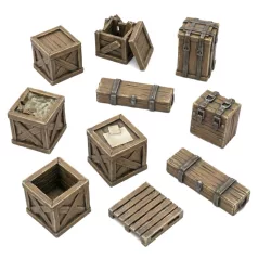 Green Stuff World Wooden Crates 1:48