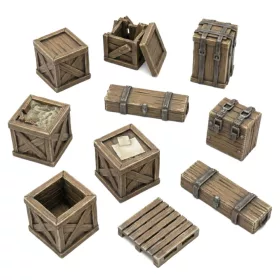 Green Stuff World Wooden Crates 1:48