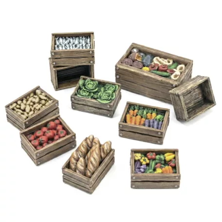 Green Stuff World Wooden Food Crates 1:48