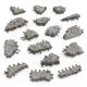 Green Stuff World Concrete Ruins 1:48–1:35 – ipari betonrom resin terepelemek diorámához és wargame asztalhoz