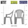 Green Stuff World Plastic Chairs 1:35 – 4 db 3D nyomtatott resin szék diorámákhoz