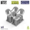 Green Stuff World Plastic Chairs 1:35 – 4 db 3D nyomtatott resin szék diorámákhoz