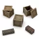 Green Stuff World Wooden Crates 1:35 – 5 db 3D nyomtatott resin faláda diorámákhoz