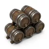 Green Stuff World Stackable Wooden Barrels 1:35 – 5 db egymásra rakható resin fahordó diorámákhoz