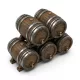 Green Stuff World Stackable Wooden Barrels 1:35 – 5 db egymásra rakható resin fahordó diorámákhoz
