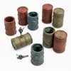 Green Stuff World Metal Barrels 1:35 – 9 db 3D nyomtatott resin fémhordó diorámákhoz