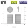 Green Stuff World Metal Barrels 1:35 – 9 db 3D nyomtatott resin fémhordó diorámákhoz