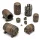 Green Stuff World Wooden Barrels 1:35 – 7 db 3D nyomtatott resin fahordó diorámákhoz