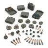 Green Stuff World WWII German Grenades 1:35 – 43 db 3D nyomtatott resin gránát és akna diorámákhoz
