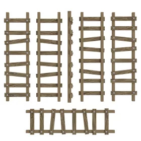 Green Stuff World Large Wooden Ladders 1:48-1:35
