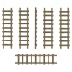 Green Stuff World Small Wooden Ladders 1:48-1:35
