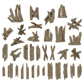 Green Stuff World Broken Wood Planks 1:48-1:35