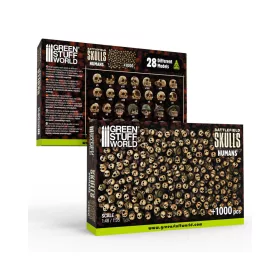 Green Stuff World 1000x Battlefield Resin Skulls 1:48-1:35