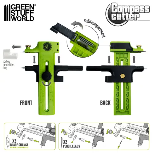 Green Stuff World Compass Cutter – precíziós körvágó hobbihoz és modellezéshez