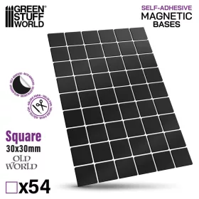   Green Stuff World Square Magnetic Sheet SELF-ADHESIVE 30x30mm – öntapadós négyzet mágneslap modellezéshez