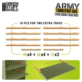   Green Stuff World Extra rails for Miniatures Carrying Case kiegészítő tálcavezető sín készlet