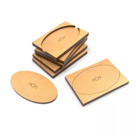   Green Stuff World MDF Base adapter - Oval 75x42mm to Square 75x50mm