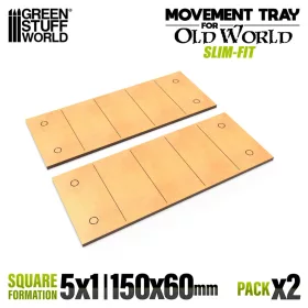 Green Stuff World MDF Movement Trays - Slimfit 150x60mm