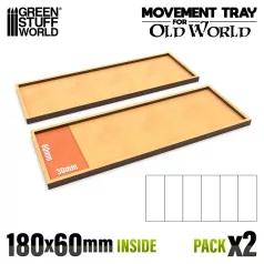 Green Stuff World MDF Movement Trays - 180x60mm