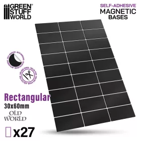   Green Stuff World Rectangular Magnetic Sheet SELF-ADHESIVE 30x60mm – öntapadós téglalap mágneslap modellezéshez