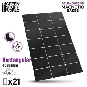   Green Stuff World Rectangular Magnetic Sheet SELF-ADHESIVE 40x60mm – öntapadós téglalap alakú mágneslap modellezéshez