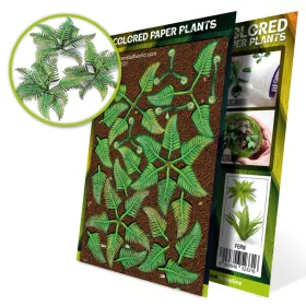 Green Stuff World Colored Paper Plants - Fern
