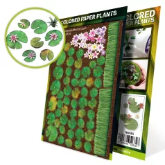 Green Stuff World Colored Paper Plants - Lilly Pads