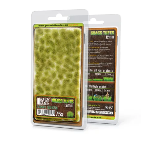 Green Stuff World Static Grass Tufts 12 mm - Light Green