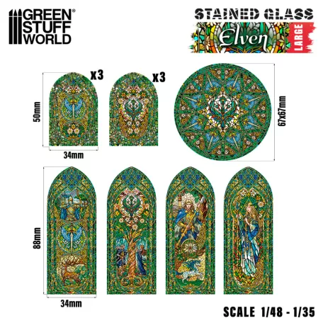 Green Stuff World Elven Stained Glass - Large