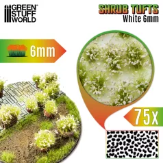 Green Stuff World Shrub Tufts 6mm self-adhesive - White