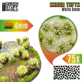 Green Stuff World Shrub Tufts 6mm self-adhesive - White