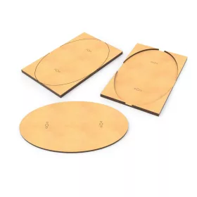   Green Stuff World MDF Base adapter - Oval 170x105mm to Rectangular