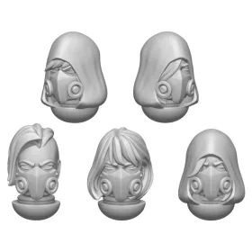   Green Stuff World DakkaDakka - Battle Sisters of Repentance Masked Heads 1:48