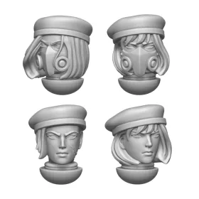   Green Stuff World DakkaDakka - Battle Sisters of Repentance Heads with Berets 1:48