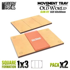Green Stuff World MDF Movement Trays - Slimfit 90x60mm