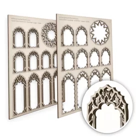 Green Stuff World Vampire Miniature Windows - Large