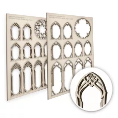 Green Stuff World Elven Miniature Windows - Large