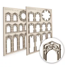 Green Stuff World Knight Miniature Windows - Large