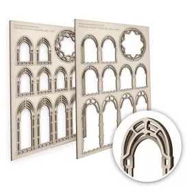 Green Stuff World Skeleton Miniature Windows - Large