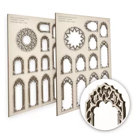 Green Stuff World Vampire Miniature Windows - Small