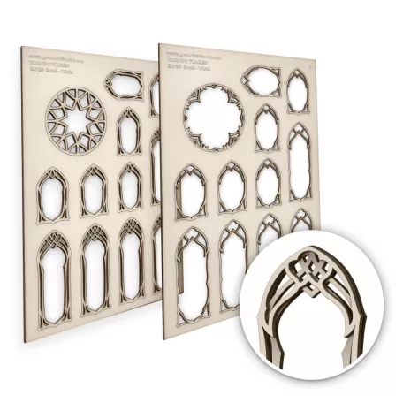 Green Stuff World Elven Miniature Windows - Small