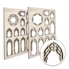 Green Stuff World Demonic Miniature Windows - Small