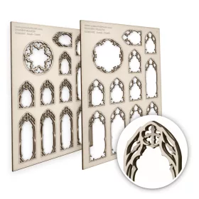 Green Stuff World Demonic Miniature Windows - Small