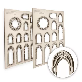 Green Stuff World Skeleton Miniature Windows - Small