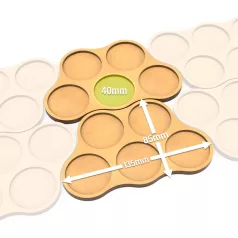 Green Stuff World MDF Movement Trays 40mm x5 - Skirmish