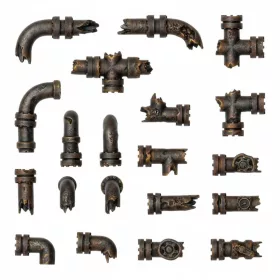 Green Stuff World Damaged Pipes 1:48-1:35