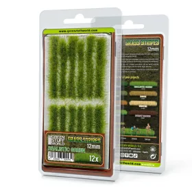 Green Stuff World Grass Strips 12 mm - Realistic Green