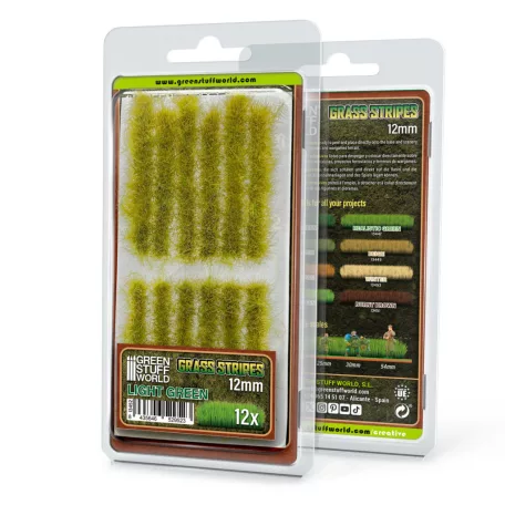 Green Stuff World Grass Strips 12 mm - Light Green